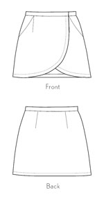 city stroll wrap skirt sewing pattern