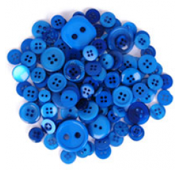 Trimits Assorted Buttons - Blue 40g