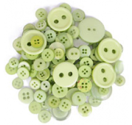 Trimits Assorted Buttons - Light Green 40g
