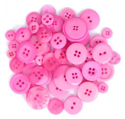 Trimits Assorted Buttons - Light Pink 40g