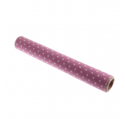 Fabric Roll : Cream spots on Pink