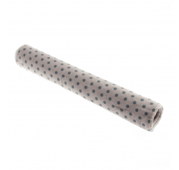 Fabric Roll : Blue spots on Cream