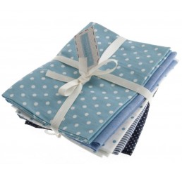 Cotton Linen Fat Quarters: Blue