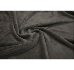 Charcoal Grey Deluxe Plush Plain Fleece 
