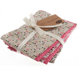 Fat Quarters - Pink Polka dot & Spring Flowers