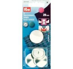 Cover Buttons brass silver col 29 mm without tool