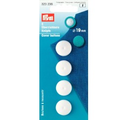 Cover Buttons plastic white 19 mm