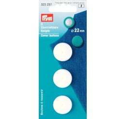 Cover Buttons plastic white 22 mm