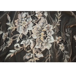 Beaded Embroidered Antique Lace