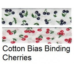 Cotton Bias Binding - 20mm- Cherries