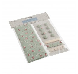 Cotton Craft Set - Green Ditsy
