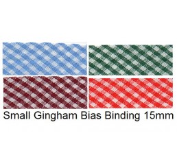 Small Gingham Bias Binding, 15mm