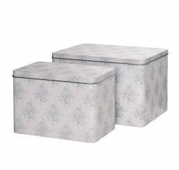 Metal Storage tins - Mina Blue