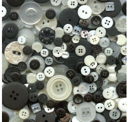 Tuxedo Button Assortment - 225g