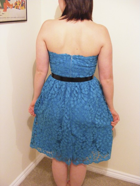 GBSB Teal leaf lace dress