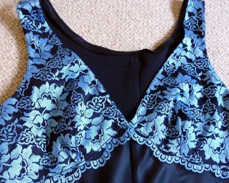 Great British Sewing Bee Black Blue Lace