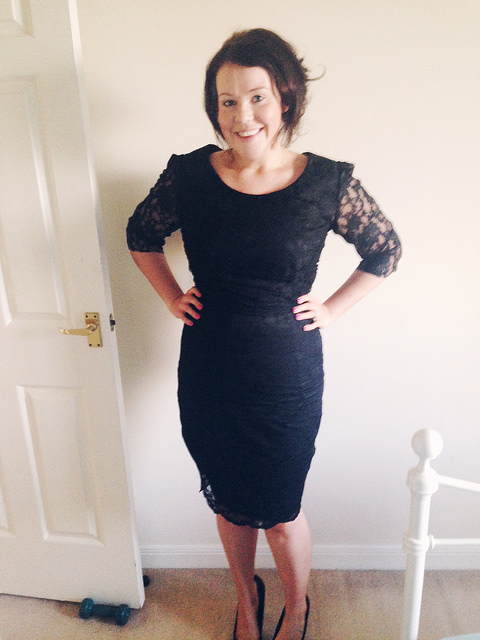 black lace dress